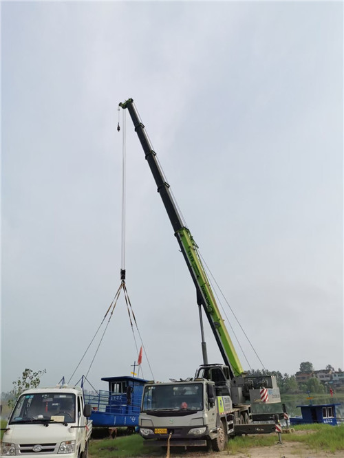 汝州市桥梁建设吊装案例